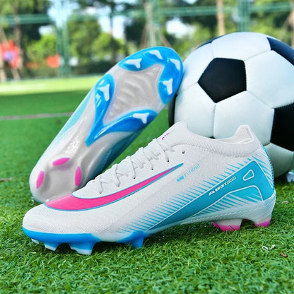 New Men Football Boots Cleats Grass Adult Soccer Shoes Ankle Sport Training Outdoor Ultralight Non-Slip Futsal Comfortable