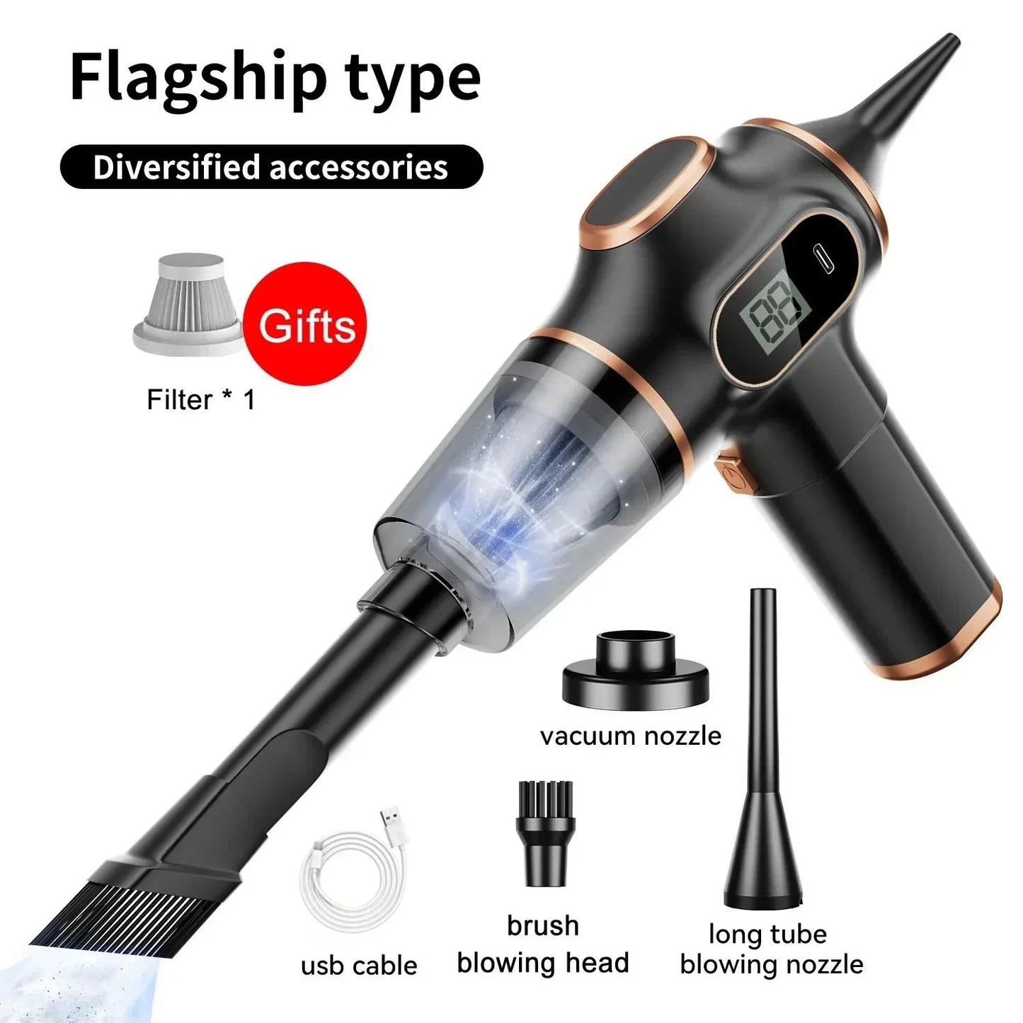 Xiomi 9500000Pa Handheld Wireless Vacuum Cleaner Cordless Portable Cleaning Robot Home and Car Use Large Suction Vacuum Cleaner