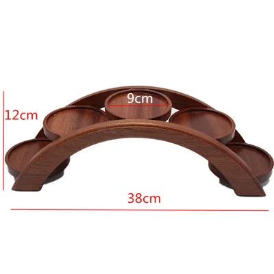 Hotpot Arch Bridge Plate Sushi Bridge Boat Tableware Dessert Wooden Dim Sum Plate Sushi Tray Japanese Kitchen Bento  Sushi Plate