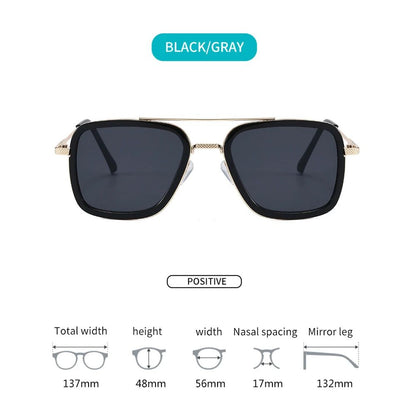 High Quality Iron Man Tony Stark Fishing Sunglasses Square Outdoor Sport Fishing Glasses Men Spider Eyewear Sports Sun Glasses