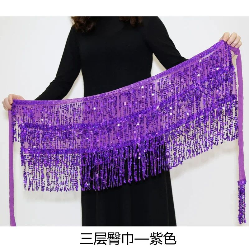 Sexy Sequins Tassel Dancewear Mini Skirt Women Clothes Jupe Femme Belly Dance Skirts Ladies Faldas Performance Stage Bottom Saia