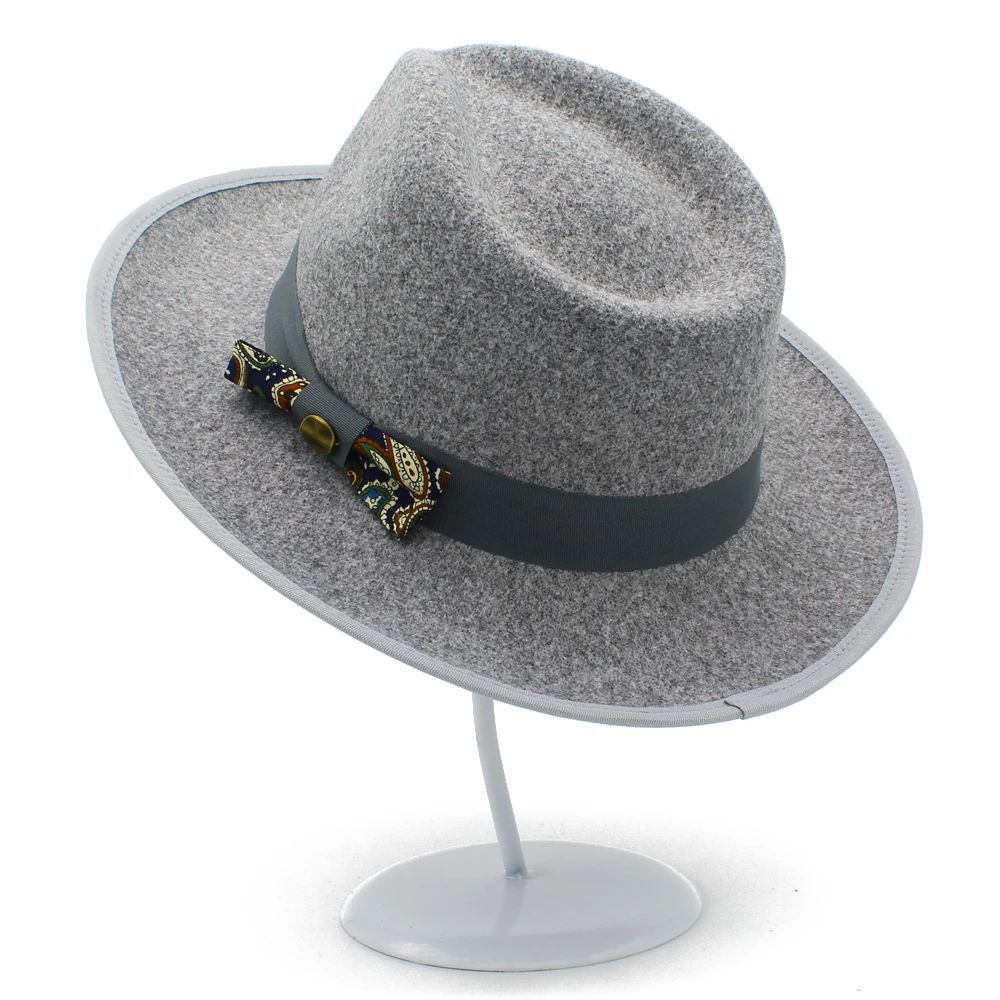 Men Women Fedora Hats Casual Vintage Autumn Winter Caps Bowknot Jazz Designed Outdoor Britain Derby Luxury Hat  Trilby Caps