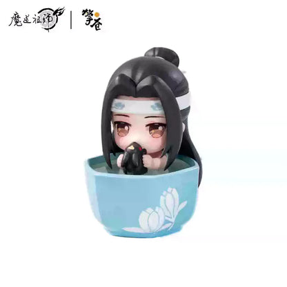 Mo Dao Zu Shi Versão Q Oficial de "Jade Cup Flowing Light" Wei Wuxian Lan Wangji Anime Periférico Enfeites Action Figurine