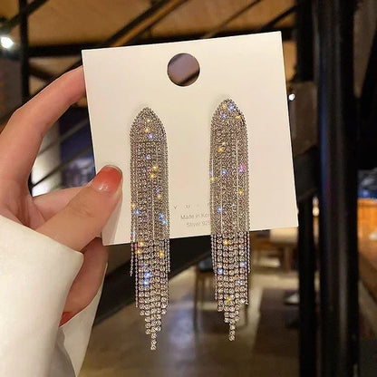 Nova Tendência de Moda Design Exclusivo Elegante e Requintado Brincos Retangulares de Zircônia Para Mulheres Joias Festa de Casamento Presentes Premium