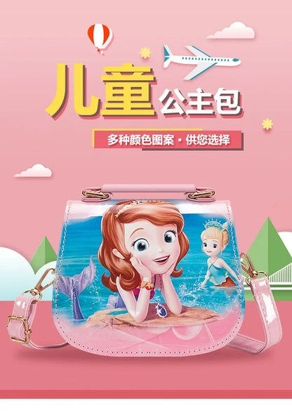 Disney Frozen 2 Elsa Anna Princesa Brinquedos Infantis Bolsa de Ombro Menina Princesa Sofia Bolsa de Mão Infantil Bolsa de Compras Fashion para Crianças Presente