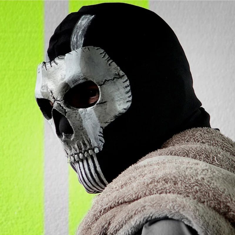 BeauNook Unisex Horror Skull Mask Ghost Call of Duty Latex Headgear Helmet Cosplay Perform Party Masquerade Prop Halloween