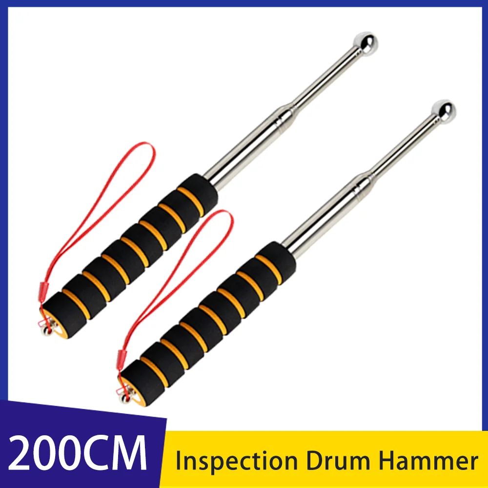 Martelo de Inspeção de Tambor Oco 1.3M~2M Martelo de Tambor Oco de Aço Inoxidável Martelo Telescópico de Tambor de Detecção de Azulejo