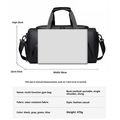 Sports Gym Bag, Large Capacity Handbag,Portable Travel Duffel Bag, Multi-compartment with Shoes Storage,Perfect for Vacation,Gym