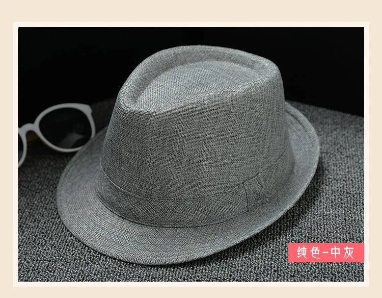 Fashionable Elegant Vintage Unisex Classic Summer Hat with Brim for Men and Women in Black, White, Red, Panama Top Jazz Beach Fe