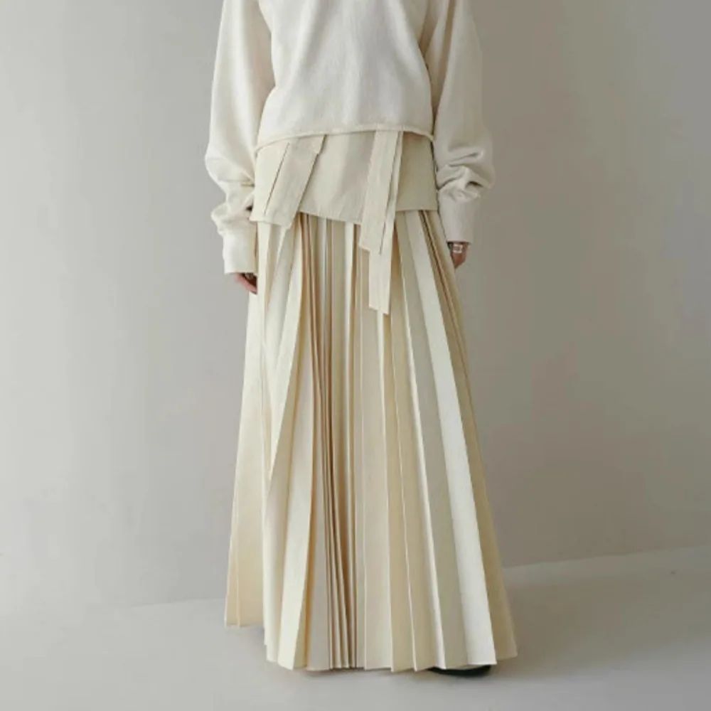 Spring Summer Vintage Japanese Casual Skirts Women Three-dimensional Two-piece Skirt High Waist All-match Pleated Faldas Mujer