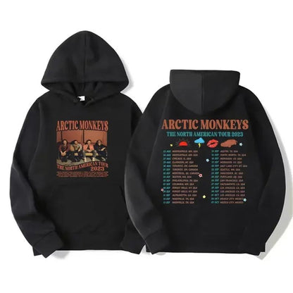Retro Rock Arctic Monkey Music Band Men Plussize Hooded Sweatshirt Retro Y2k Hip Hop Punk Heavy Metal Street Casual Clothing Top