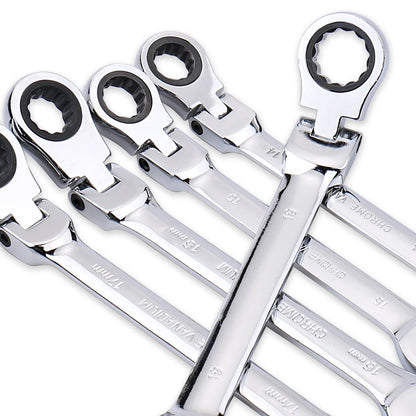 10mm Ratchet Wrench of Keys Spanner Set Hand Tool 72-Tooth Ratcheting Flexible Head Mirror Finish 10mm Auto and Home Repair 1 pc