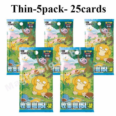 Pokemon Cards Original Trading PTCG Cartoon Collected 151 See Supplementary Pack 151 Coin Set Collect Card Book Child Gift