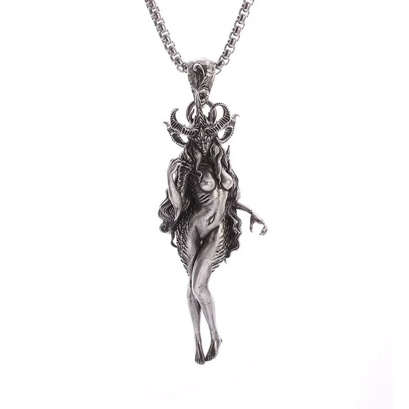Colar Pingente Ceifador da Morte Gótico Misterioso Diabo Masculino Personalidade Punk Retro Halloween Joias da Moda