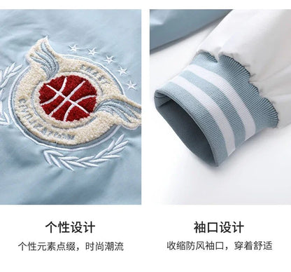 Varsity Baseball Bomber Jacket Men Hip Hop Harajuku Bone Letter Patchwork Leather Jackets Streetwear Women Unisex College Coats