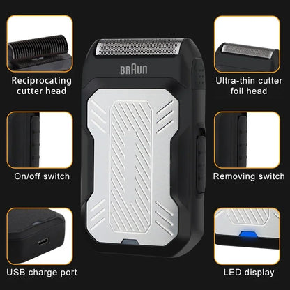 Original Fang Braun M606 Electric Razor Professional Shaver Portable Shaving Machine Mini Beard Trimmer Razor Shaver for Men