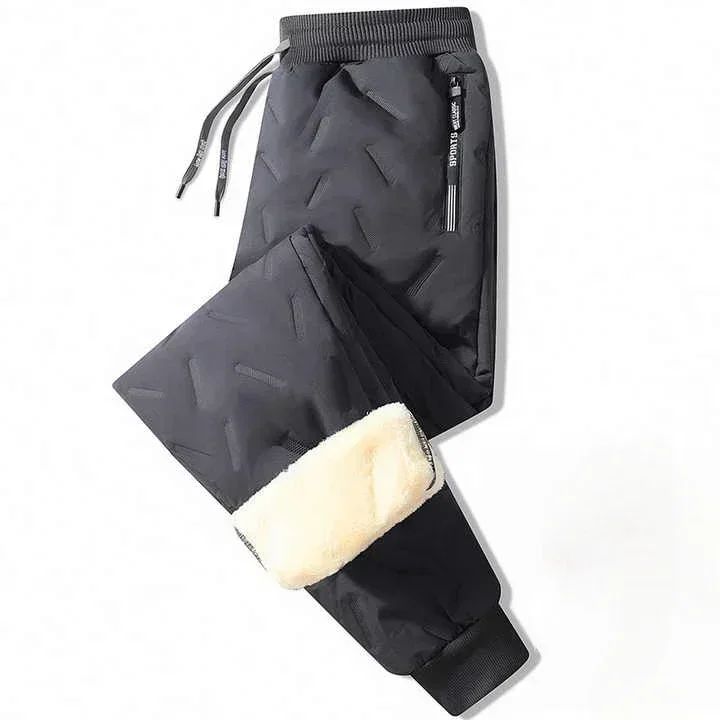 Cotton Pants Men Winter Lambswool Padded Thickened Warm Men Pants Hundreds of Large Size Men Windproof Down Cotton Pants