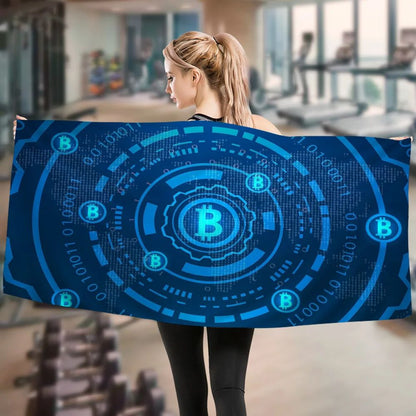 Bitcoin Evolution Of Money Beach Towel Cartoon Cute Summer Kids Large Bath Pool Beach Towel Microfiber Absorbent