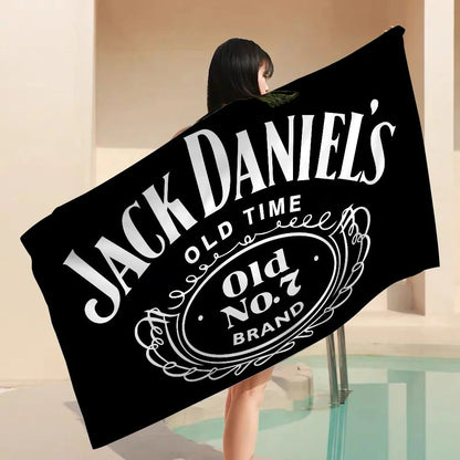 J-Jack-Daniels Microfiber Beach Towel Absorbent Quick Dry Soft Yoga Swimming Resort Mountain Climbing Towel