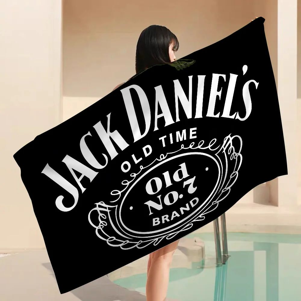 J-Jack-Daniels Microfiber Beach Towel Absorbent Quick Dry Soft Yoga Swimming Resort Mountain Climbing Towel