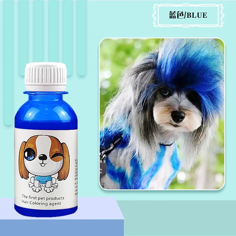 Pasta de Tintura para Pelos de Animais de Estimação Duradoura para Cães, Pasta de Tintura de Poodle Bichon, Removedor de Manchas Coloridas em Pó 100ML