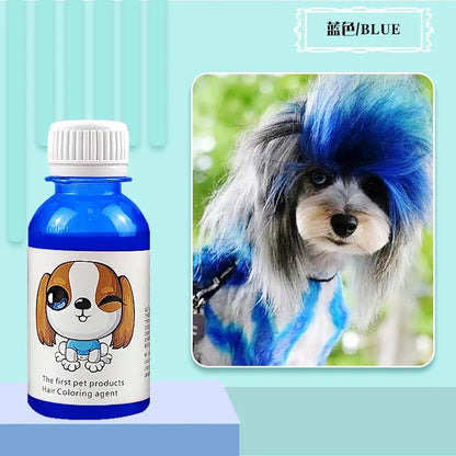 Pasta de Tintura para Pelos de Animais de Estimação Duradoura para Cães, Pasta de Tintura de Poodle Bichon, Removedor de Manchas Coloridas em Pó 100ML