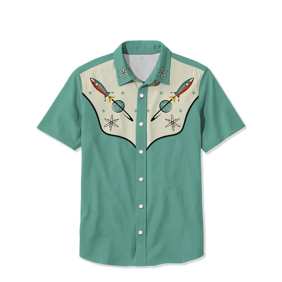 Men's Shirt Summer Casual Fashion Short Sleeved Shirt For Men Loose Breathable H