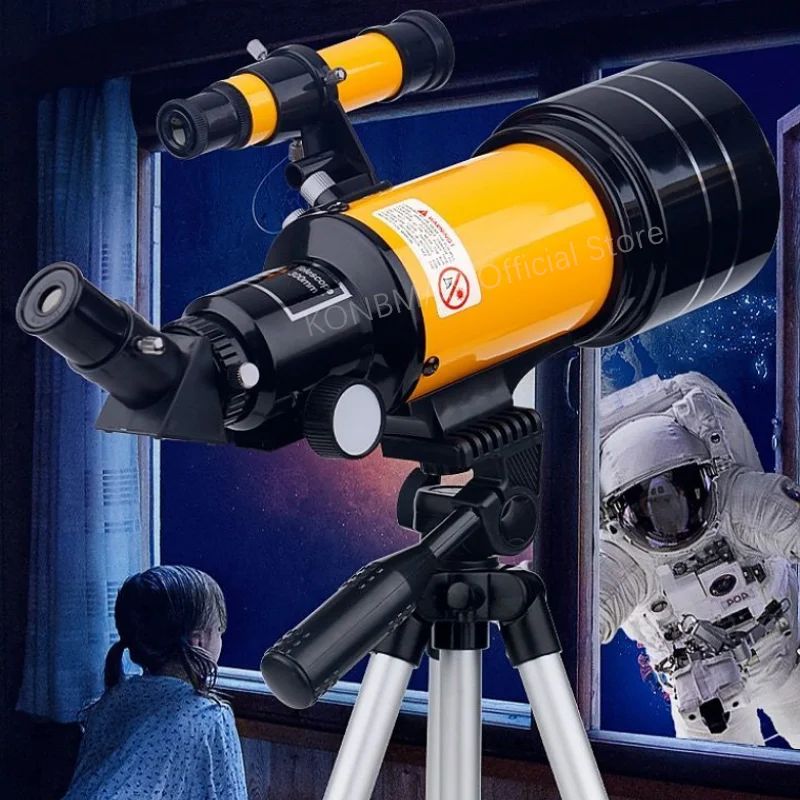 Telescópio Astronômico Profissional de Alta Definição e Alta Potência, Tripé Portátil, Zoom de 150x, Visão Noturna, Lua e Estrelas