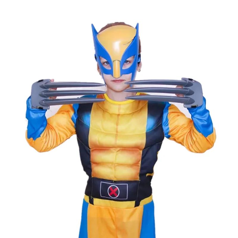Movie Deluxe Child Mask Jumpsuit Superhero Cosplay Costume Halloween Christmas Kids New Year Costume Superhero Fantasy