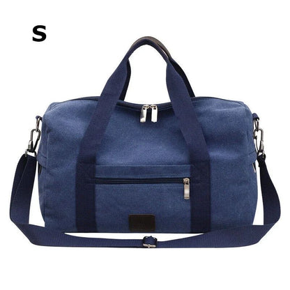 Men Large Capacity Canvas Baglarge Gym Sports Bag Cabin Holdall Duffle Shoulder Travel Weekend Bag Short-Distance Travel Package