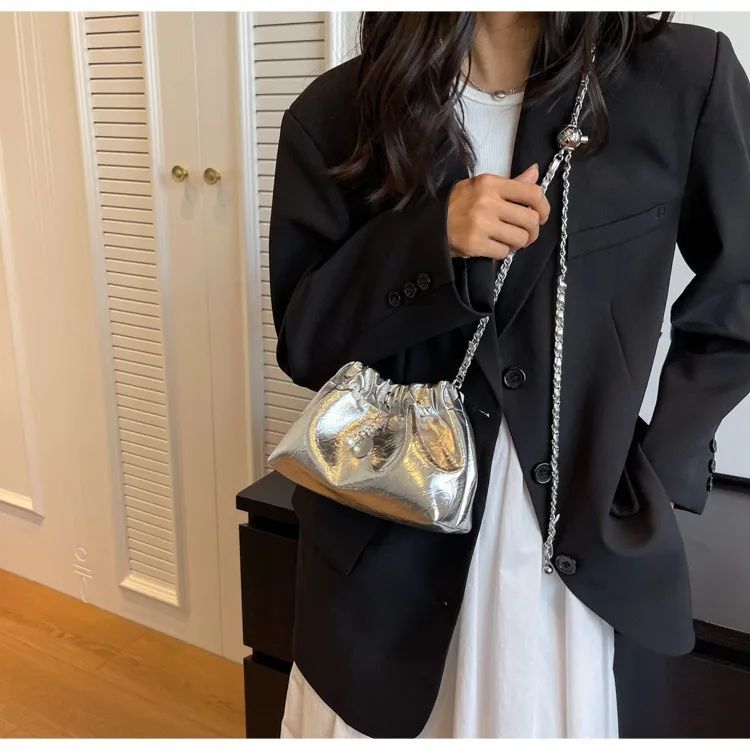 Y2K Millennium Bag Women 2025 New High Sense Shoulder Bags Summer Chain Bag Fashion Bucket Bag Messenger Bags Purses Handbags