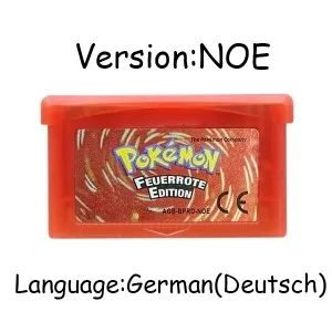 Jogo GBA Série Pokémon Cartucho de Videogame 32 Bits Cartão de Console Pokémon Emerald FireRed LeafGreen Ruby Sapphire Multi-idioma
