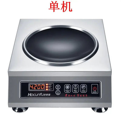 Fogão de indução comercial 3500W côncavo de alta potência fogão elétrico de fritar 4200W wok elétrico fogão de indução
