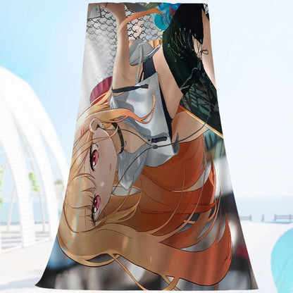 My Dress Up Darling Cartoon Beach Towel Cute Kawaii Room Decor Bath Girls Children Hand Towels For Bathroom Shower