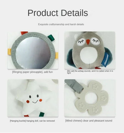 Brinquedos para Bebês de 0, 3, 6, 12 Meses, Brinquedo de Pelúcia com Atividades de Arco-Íris para Pendurar no Carrinho de Bebê, Cadeirinha de Carro, Berço, Viagem, Brinquedos Sensoriais para Bebês