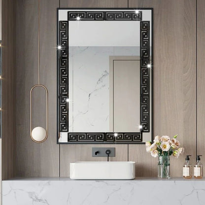 12pcs 20x5cm Acrylic Mirror Sticker Ceiling Edge Strip Self Adhesive Waist Line Wall Stickers for Living Room Corner Wall Decor