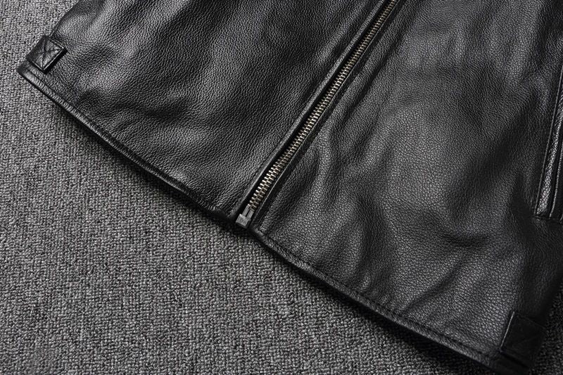 2025 New Leather Jacket Top Layer 100% Cowhide Leather Clothes Men's Stand Collar Motorcycle Clothes  Autumn Winter Plus Size