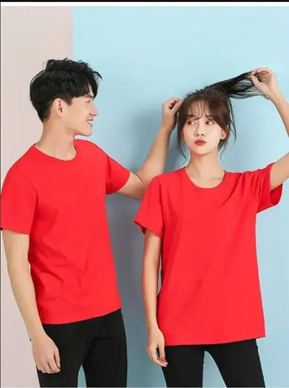 New 100% Cotton High Quality T-shirt Harajuku Summer Hip Hop Men's Fitness Sports Round Neck Top