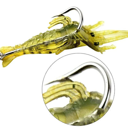 10/20/30 PEÇAS Isca Macia de Camarão para Pesca com Anzol, Iscas Artificiais Crankbaits para Pesca, Iscas Artificiais Wobblers para Pesca de Arrasto