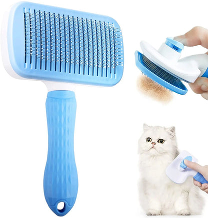 Escova Removedora de Pelos de Cães e Gatos Pente de Higiene e Cuidados para Cães de Pelo Longo Remove Pelos Escova de Banho para Cães Artigos para Cães