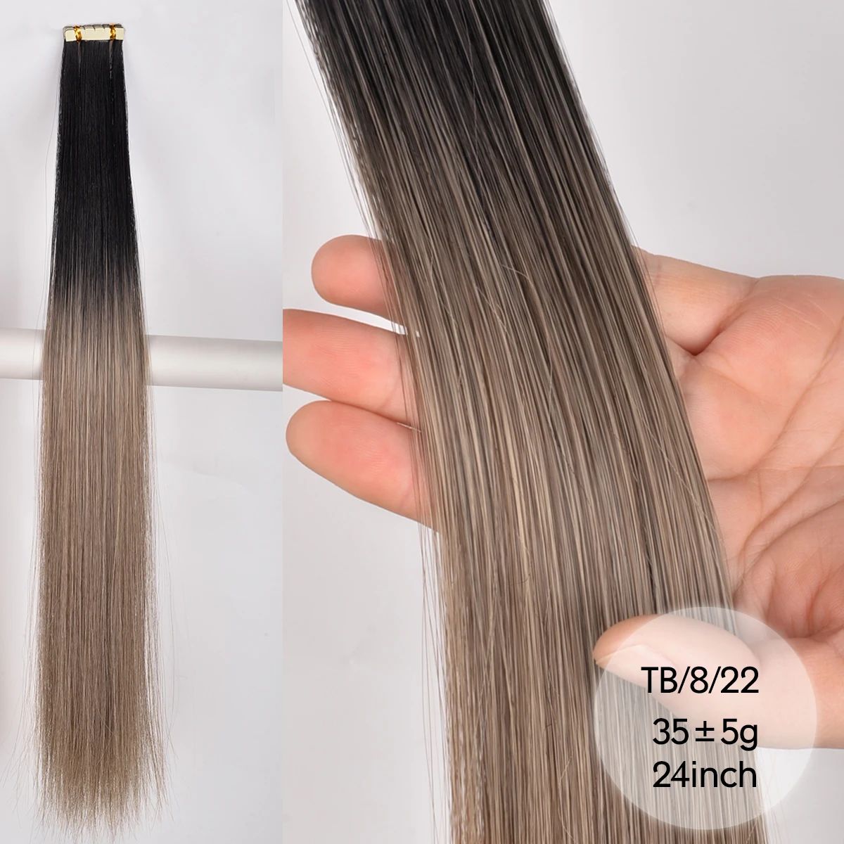 Straight Tape in Hair Extensions Natural Hair Extensions Mini Tape ins Invisible Seamless Blonde Silky Natural Tape ins For Wome