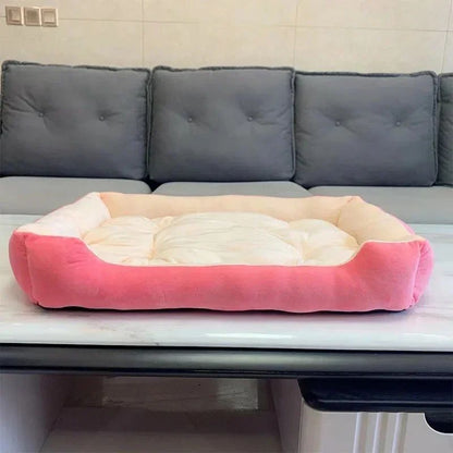 Cama de cachorro de casa de estimação grande, tapete de gato, pelúcia longa, sono profundo, macia e quente, almofada para cães pequenos, camas calmas para filhotes de Chihuahua