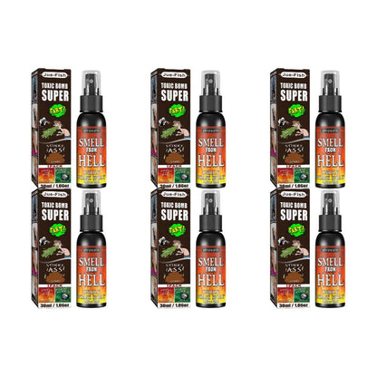 6 unidades-1 unid. 30ml Adereços de Halloween Spray Líquido de Peido Não Tóxico Bomba de Cheiro Fedorento Brinquedo de Pegadinha de Gás Malcheiroso Artigos de Festa de Brincadeira
