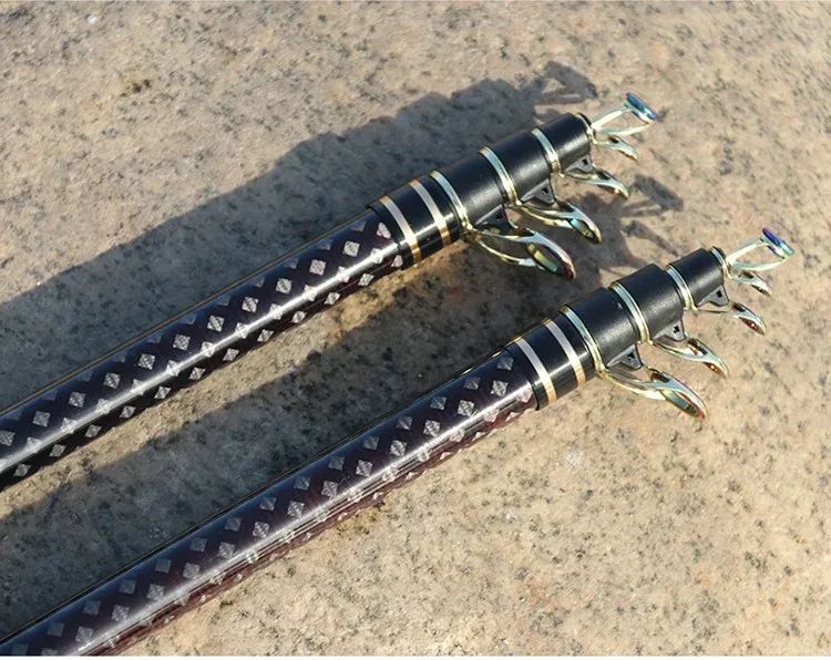 Vara de Pesca Telescópica de 2.1m-4.5m Vara de Surf para Viagem de Spinning 10-250g de Potência Vara de Arremesso de Longa Distância Vara de Baitcasting de Alto Carbono