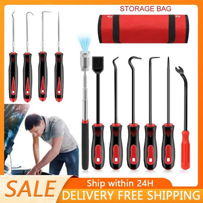 4/11pcs Car Pick Hook Set O Ring Oil Seal Screwdrivers Puller Remover O-Ring Seal Gasket Auto Repair Tools