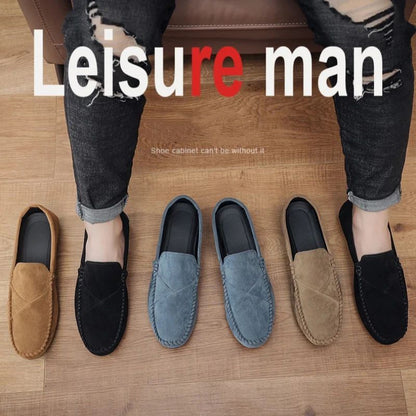 Fashion Suede Men Casual Shoes Male Lazy Shoes Breathable Comfort Slip-on Mens Driving Shoes Luxury Brand Loafers Moccasins