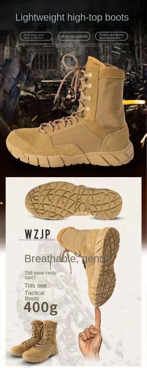 Botas Masculinas de Caminhada ao Ar Livre de Alta Qualidade Botas Táticas de Deserto Masculinas Botas Militares de Combate Masculinas