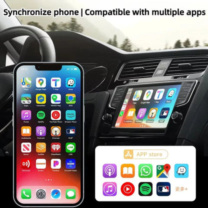 2 in 1 Wireless Carplay Adapter for Apple IOS Android Auto Smart USB Plug and Play Suitable for Most Car Models