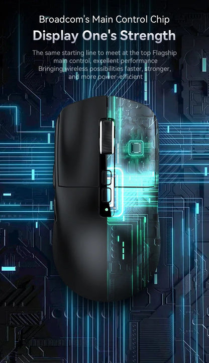 Attack Shark X6 Wireless Ergonomic Gaming Mouse Adjustable DPI Wired 2.4G/Bluetooth High Precision Rechargeable Mice