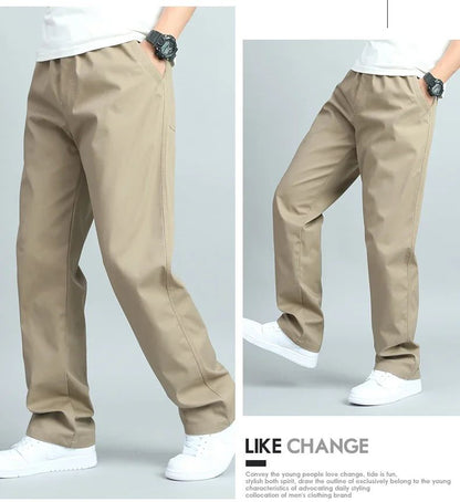Calça Masculina Casual Plus Size 6GG Algodão Folgada Comprida Calça Esporte Elástico Cordão Moletom Masculina Calça Jogger Masculina Outono
